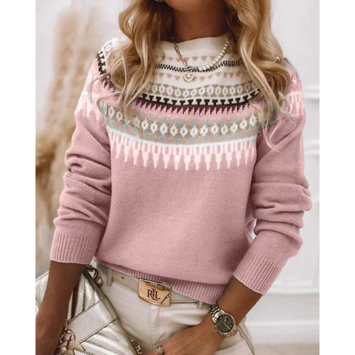 Manoela | Winter Warm Bohemian Print Sweater For Women