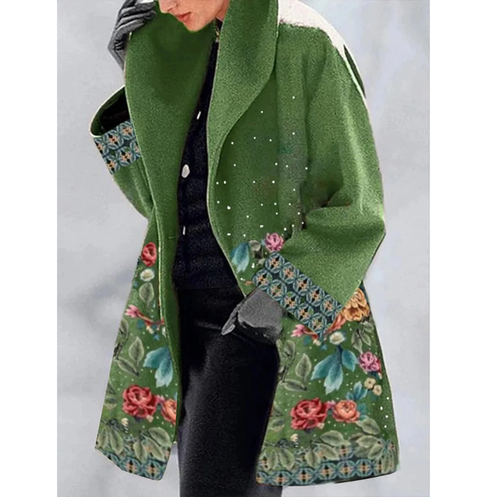 Lisalla | Classy Warm Vintage Floral Coat For Women