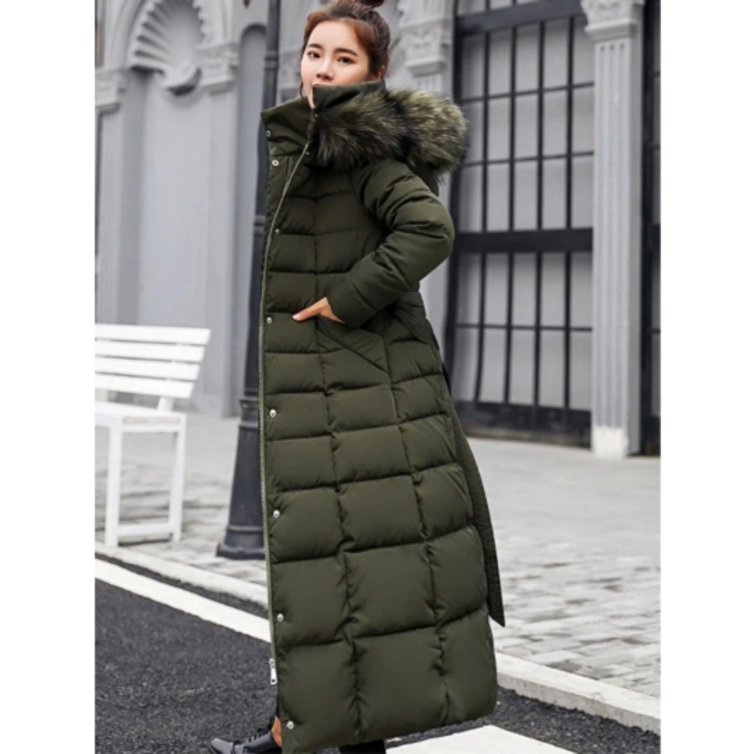 Wynetta | Winter Warm Button Down Long Parka Jacket For Women