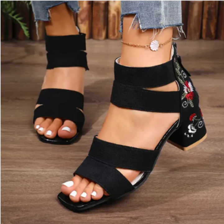 Chelsee | Stylish Orthopedic Block Heels Sandals For Women