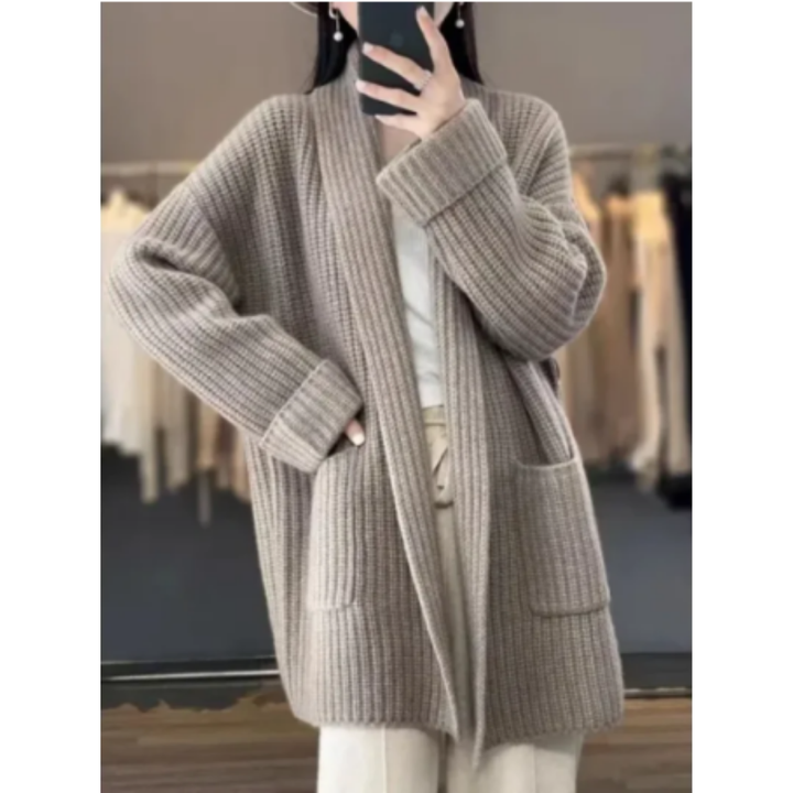 Trishia | Warm Comfortable Long Knitted Cardigan For Women