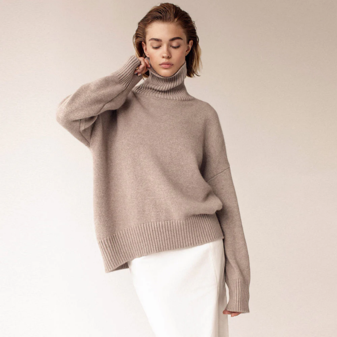 Myra | Casual Warm Oversized Turtle Neck Sweater For Women