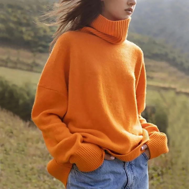 Myra | Casual Warm Oversized Turtle Neck Sweater For Women