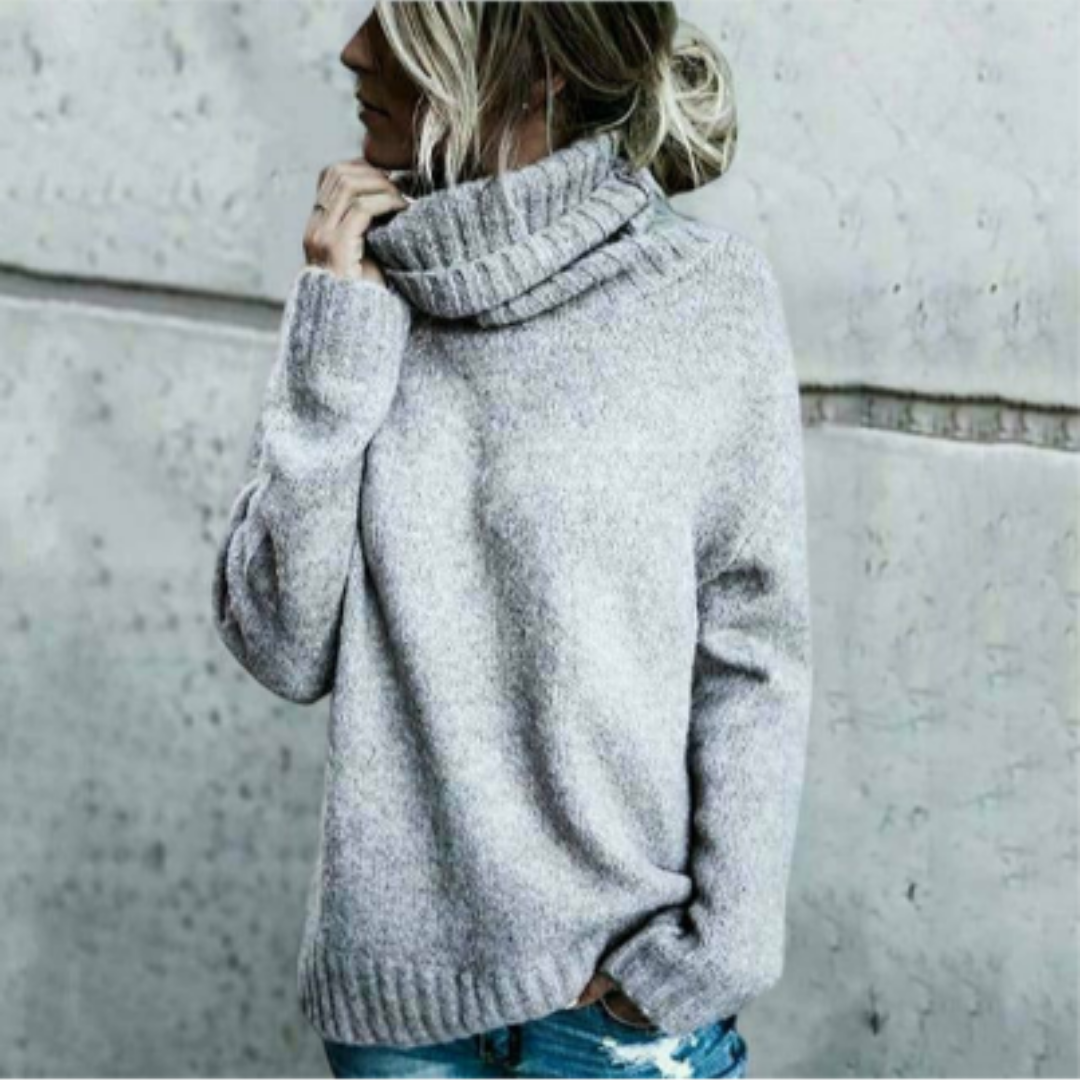 Xanthie | Stylish Warm Oversized Turtle Neck Sweater For Women