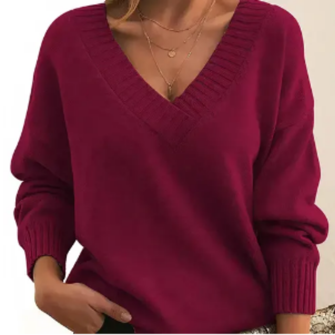 Roose | Winter Warm V Neck Sweater For Women