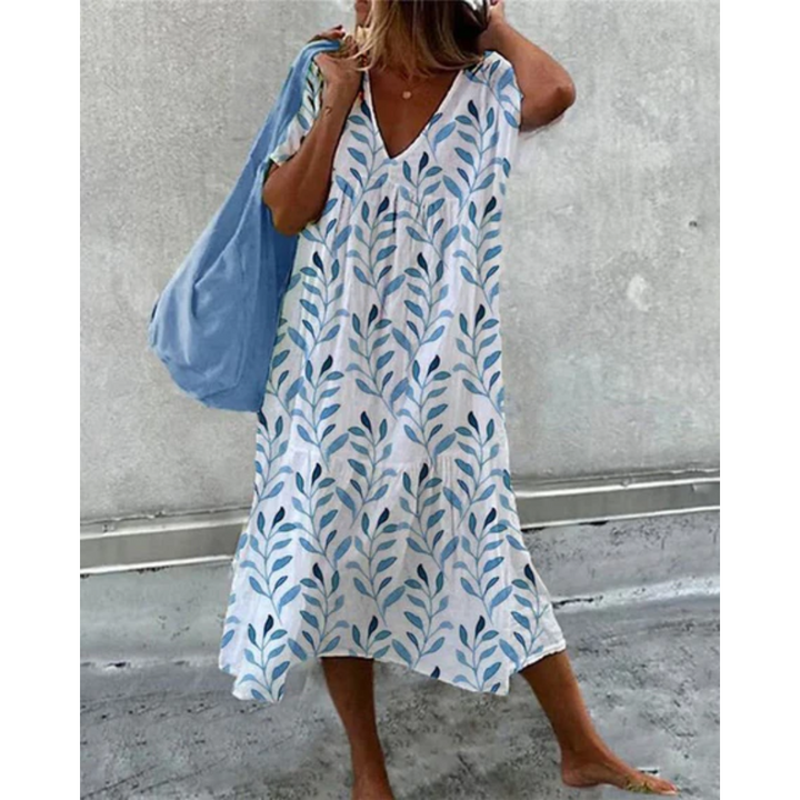 Elsie | Printed Summer Beach Midi Dress For Women