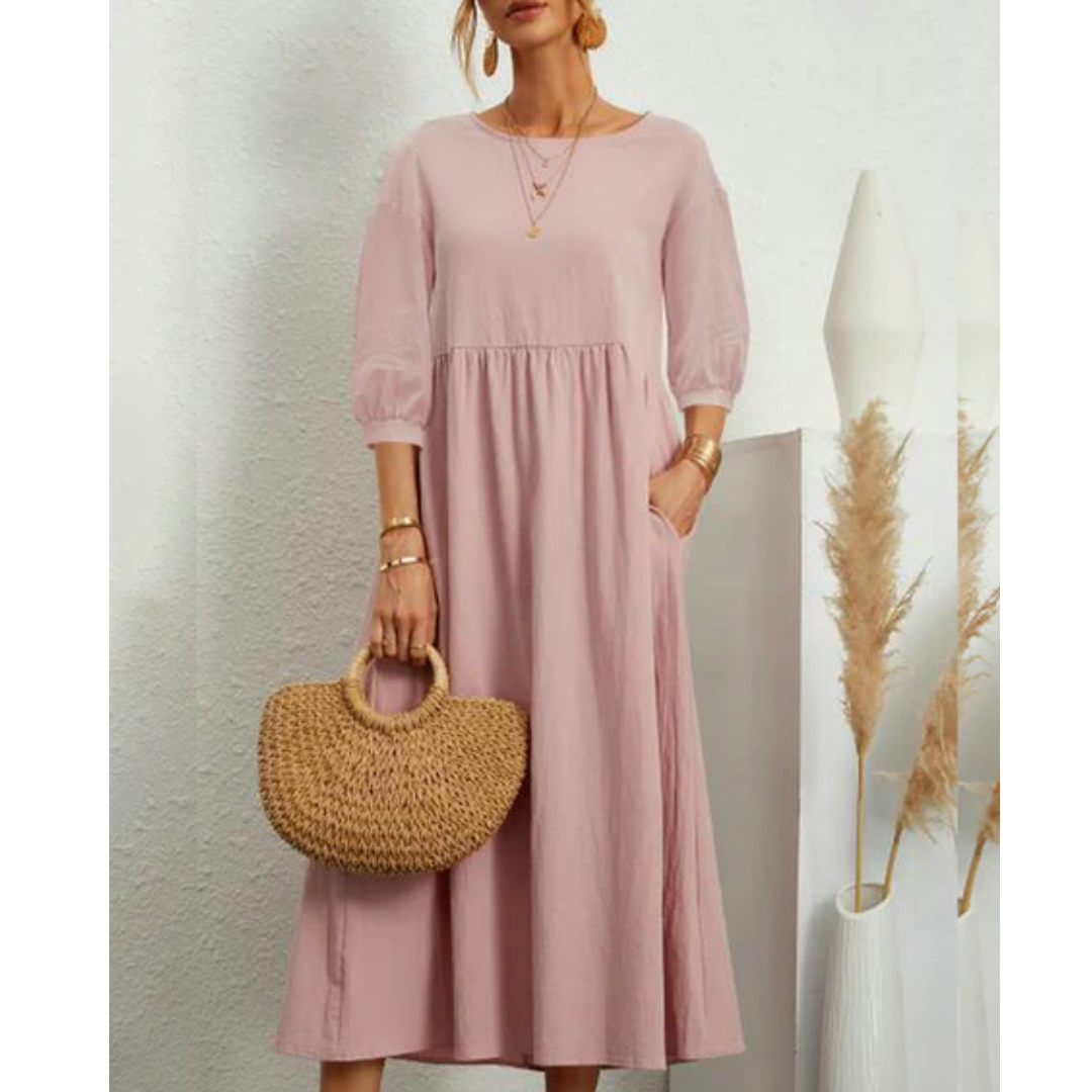 Cynthia | Summer Mid Sleeve Midi Dress For Women