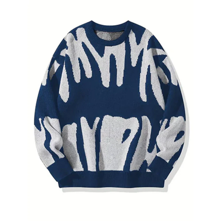 Oberlin | Winter Warm Oversized Graphic Pattern Sweater For Men