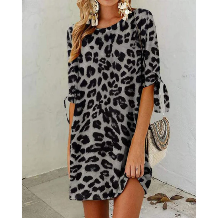 Miller | Summer Leopard Print Mini Dress For Women