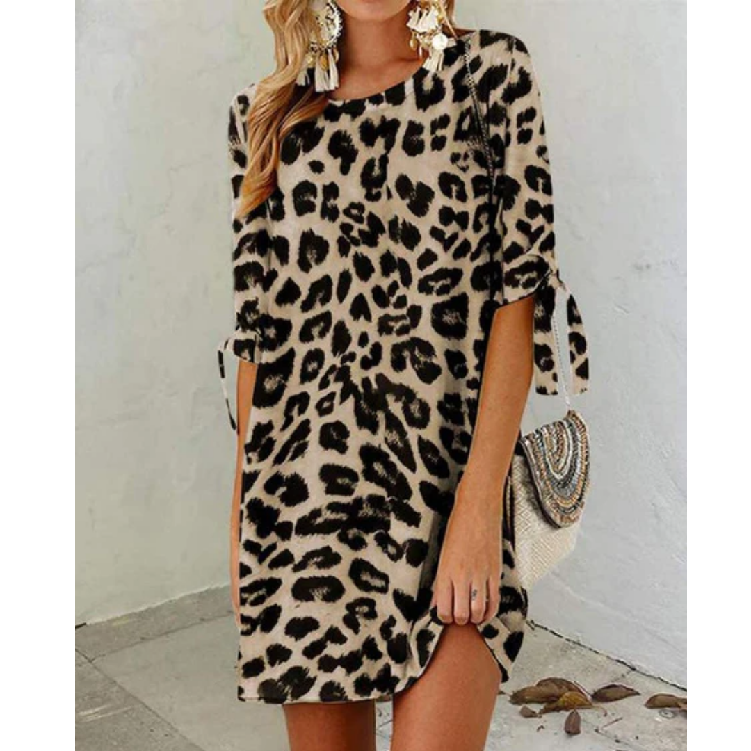 Miller | Summer Leopard Print Mini Dress For Women