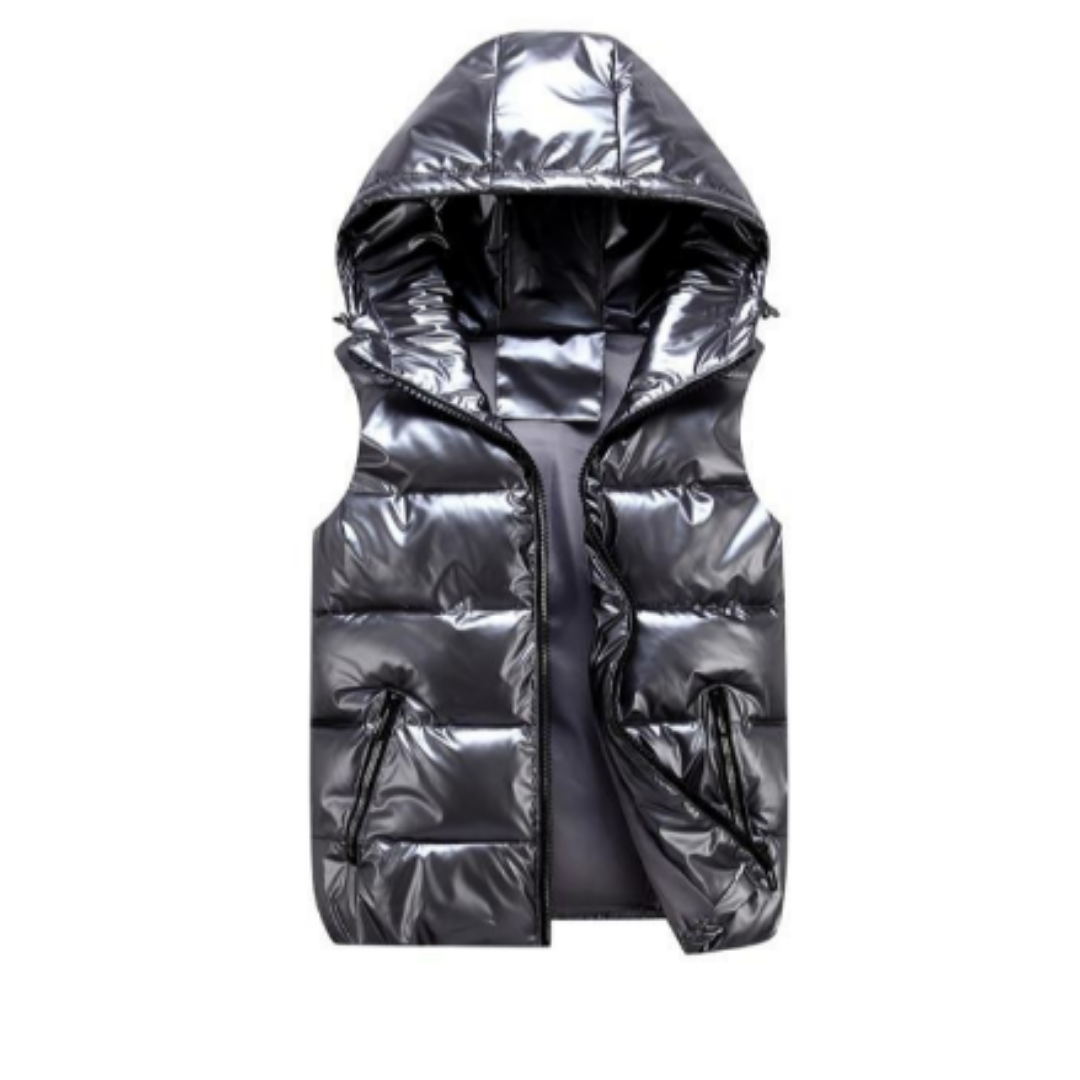 Zuba | Waterproof Zip Up Hooded Puffer Vest Jacket For Women