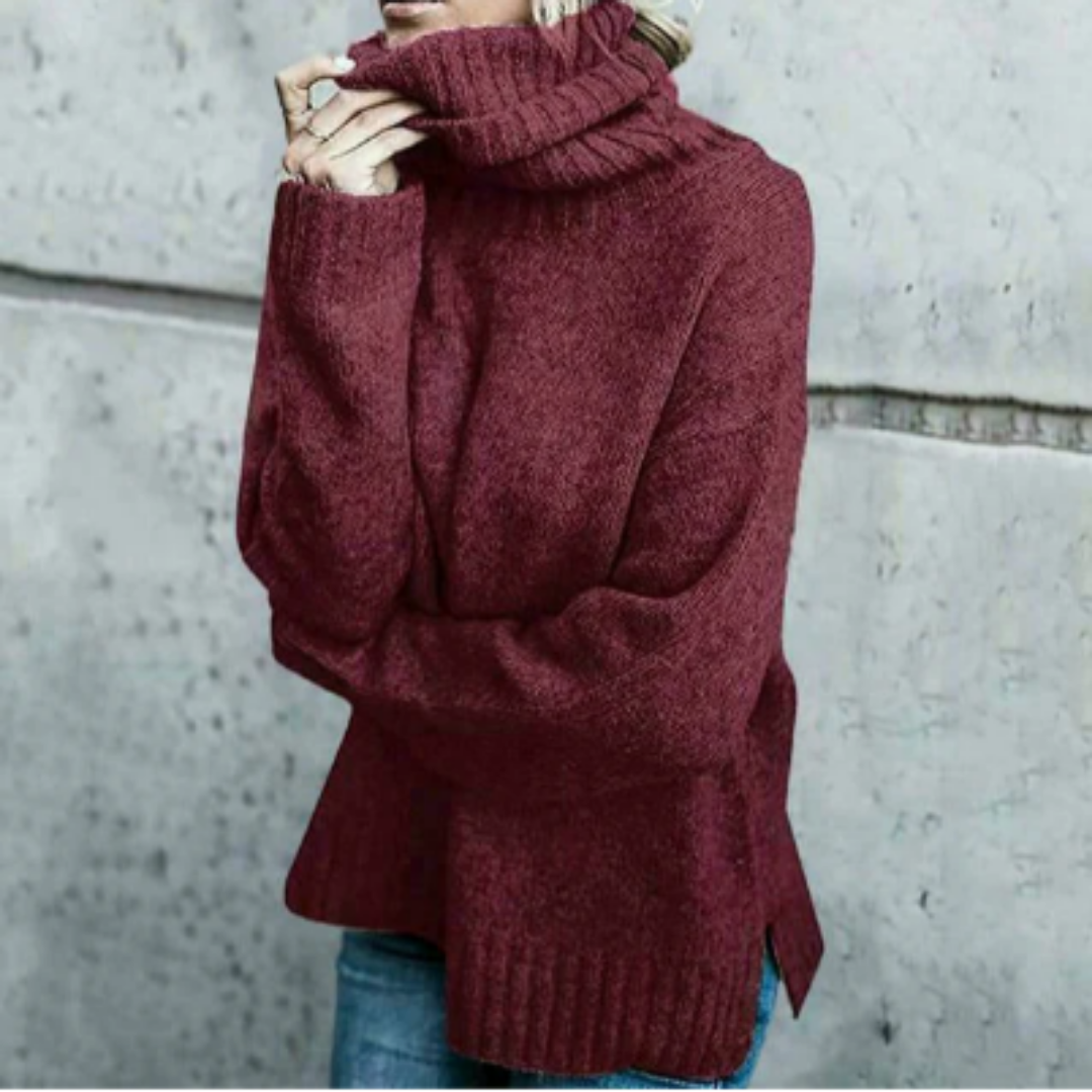 Xanthie | Stylish Warm Oversized Turtle Neck Sweater For Women