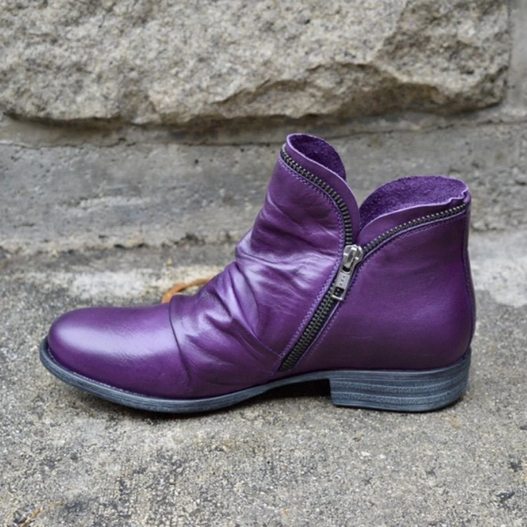 Licha | Vintage Warm Waterproof Ankle Boots For Women