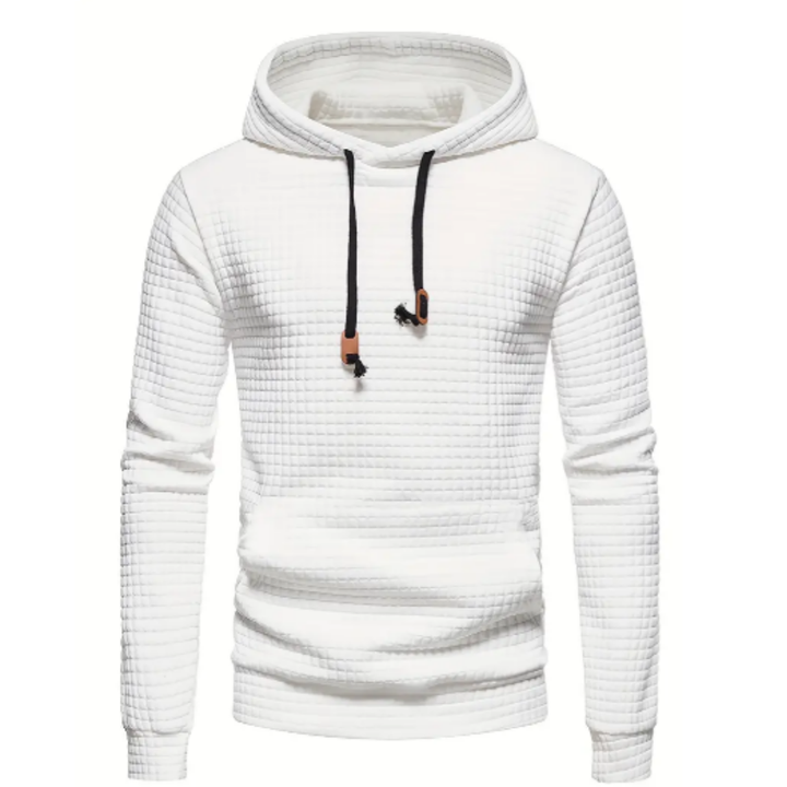 Xun | Casual Warm Textured Drawstring Hoodie For Men