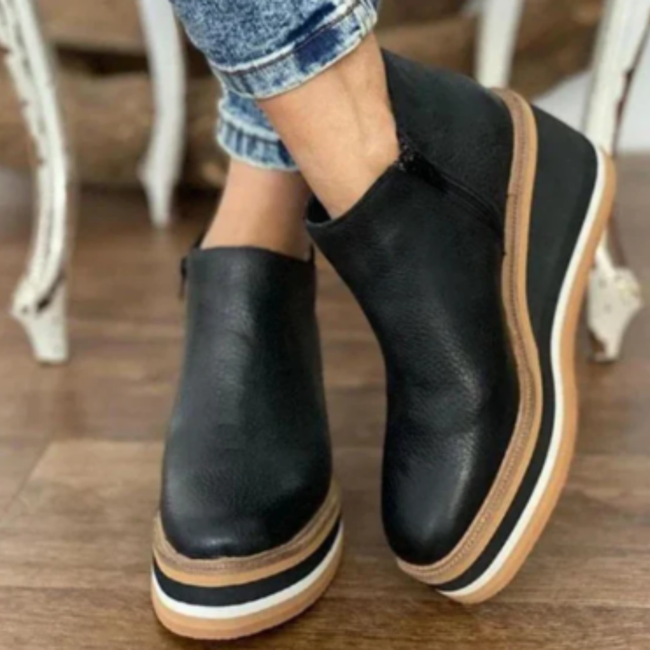 Hadeon | Stylish Winter Wedge Ankle Boots For Women