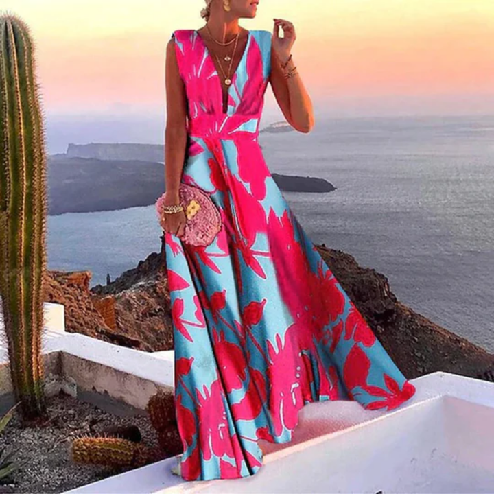 Lyna | Printed Cocktail Maxi Dress For Women