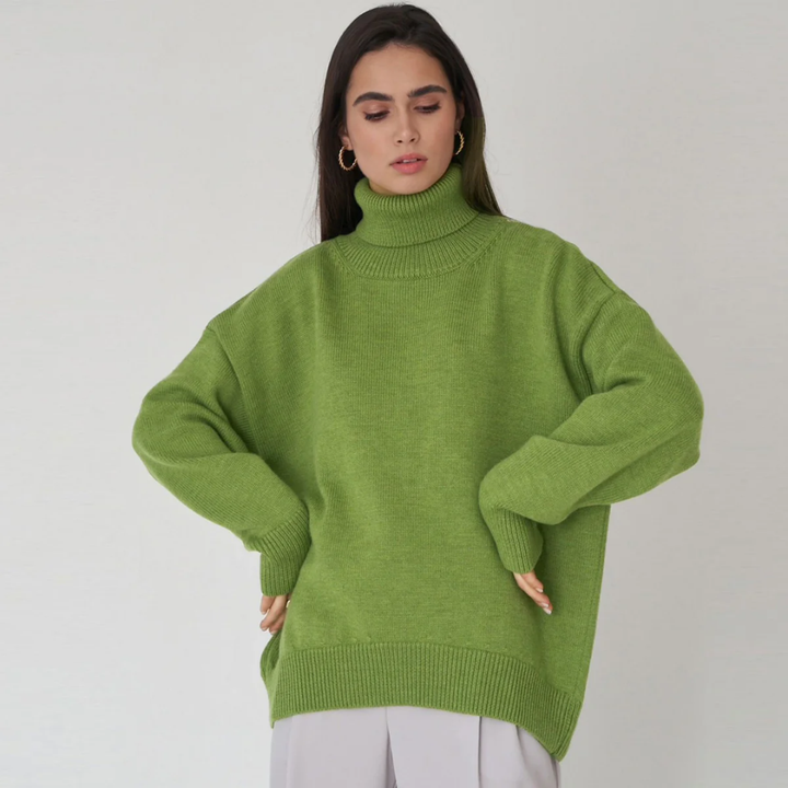 Mikayla | Classic Turtle Neck Knitted Sweater For Women