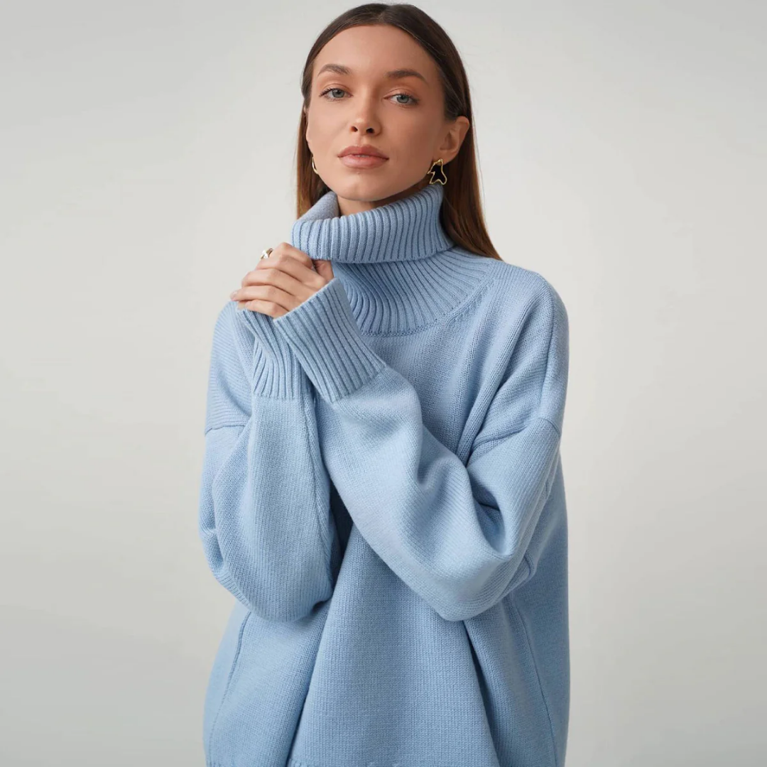 Mikayla | Classic Turtle Neck Knitted Sweater For Women