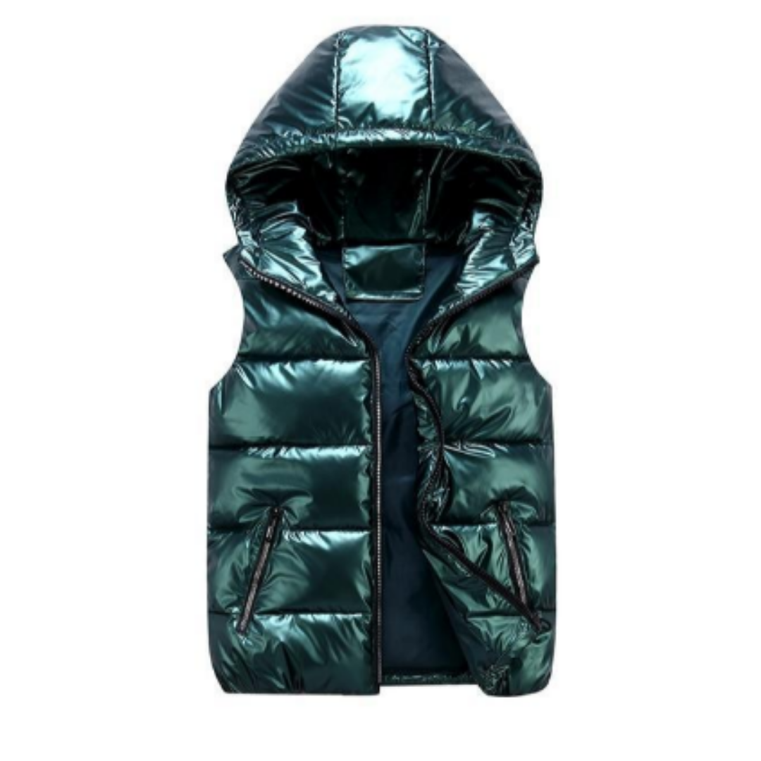 Zuba | Waterproof Zip Up Hooded Puffer Vest Jacket For Women