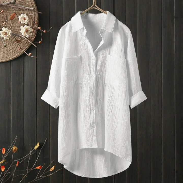 Wrenly | Casual Long Button Down Shirt For Women