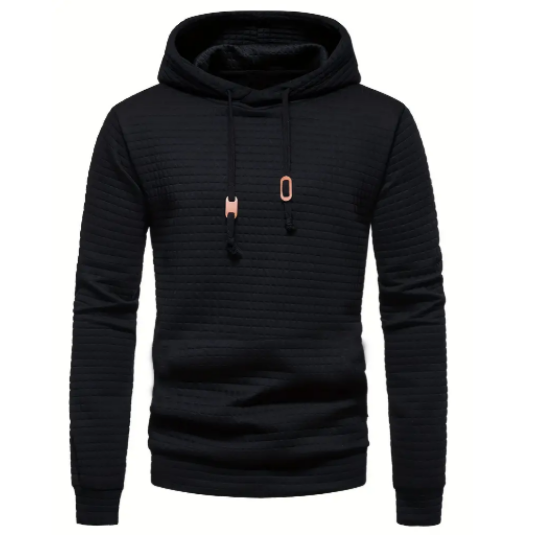 Xun | Casual Warm Textured Drawstring Hoodie For Men