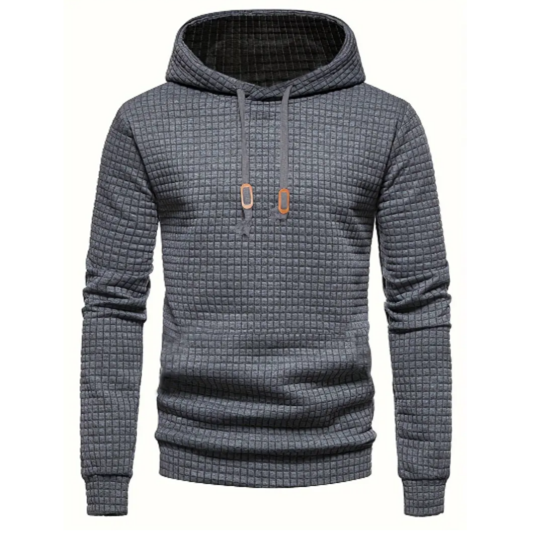 Xun | Casual Warm Textured Drawstring Hoodie For Men