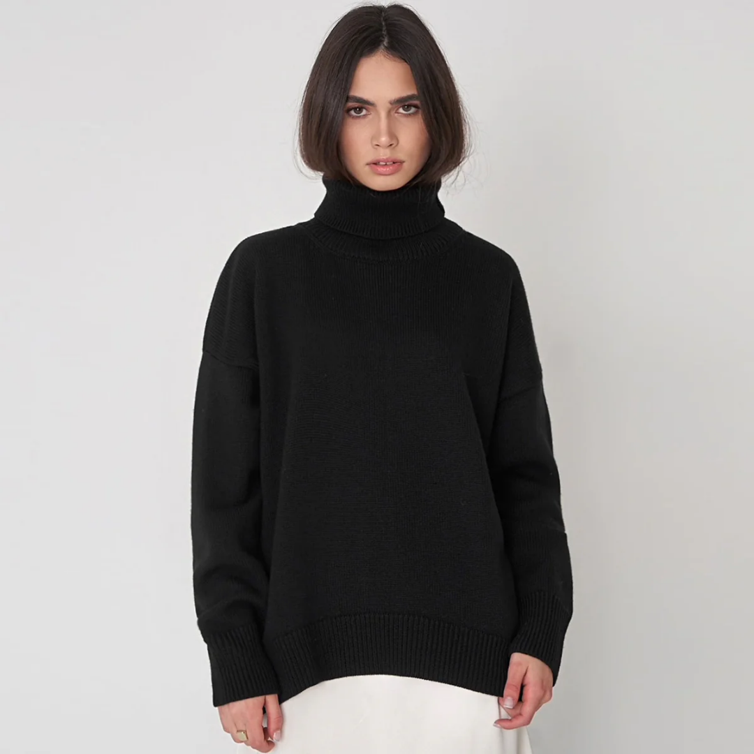 Mikayla | Classic Turtle Neck Knitted Sweater For Women