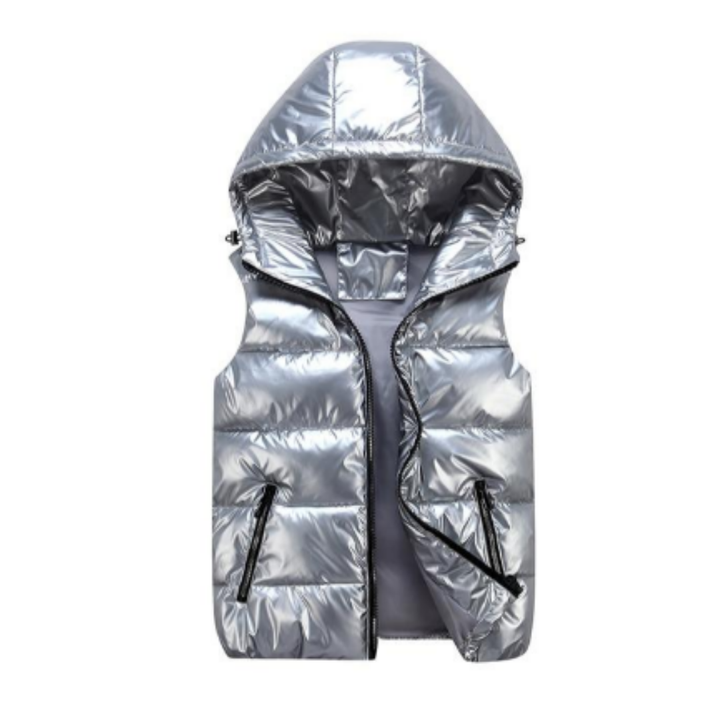 Zuba | Waterproof Zip Up Hooded Puffer Vest Jacket For Women