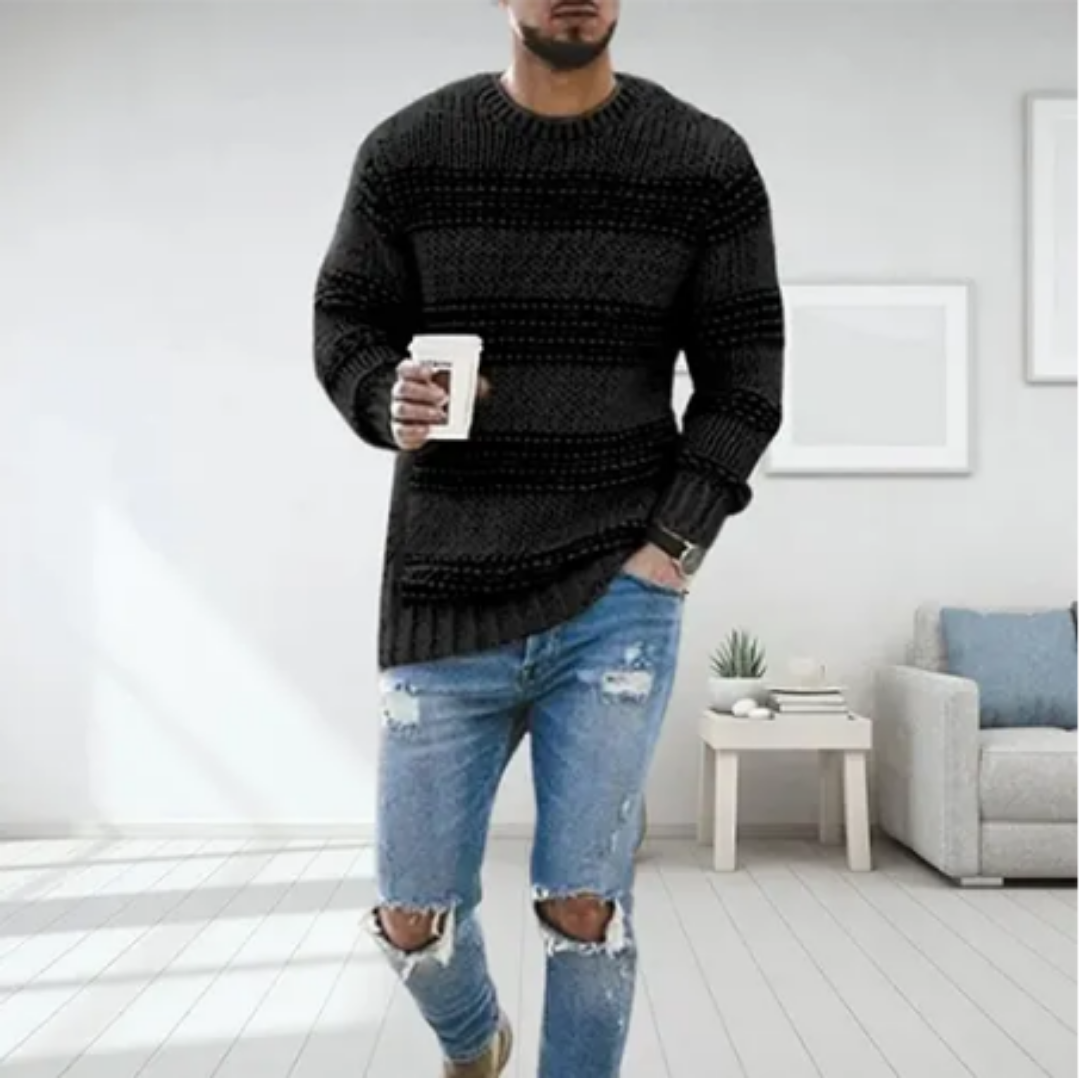 Ulrick | Stylish Warm Striped Knitted Sweater For Men