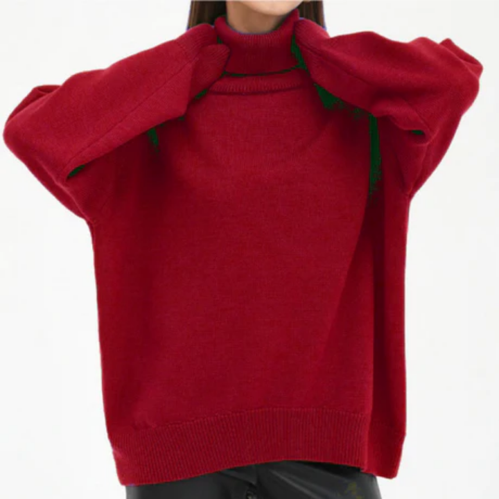 Magana | Oversized Winter Warm Turtle Neck Sweater For Women