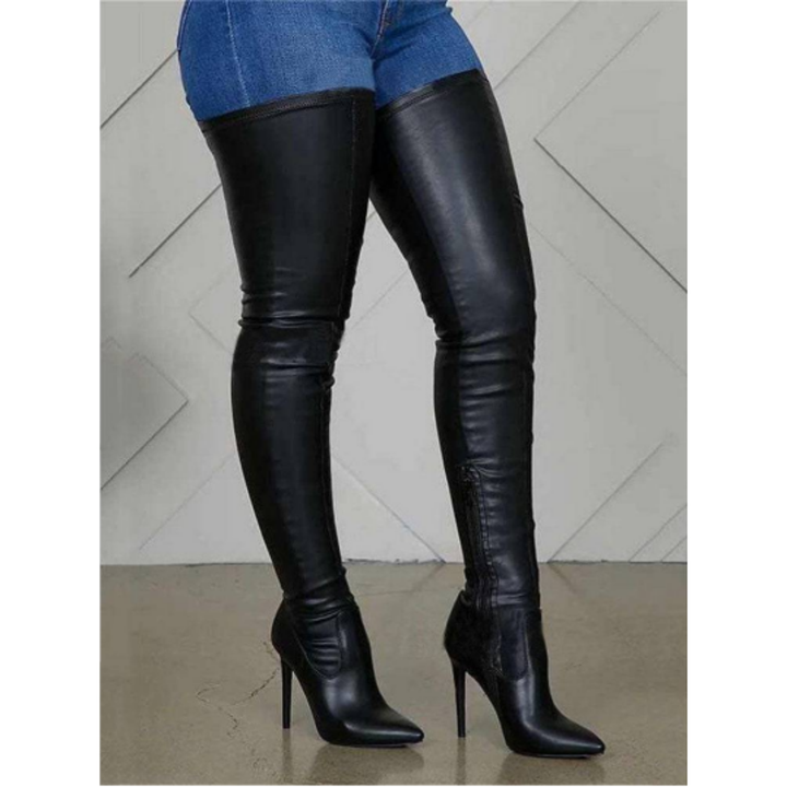 Zsa | Stylish Warm Over Knee Stiletto Boots For Women