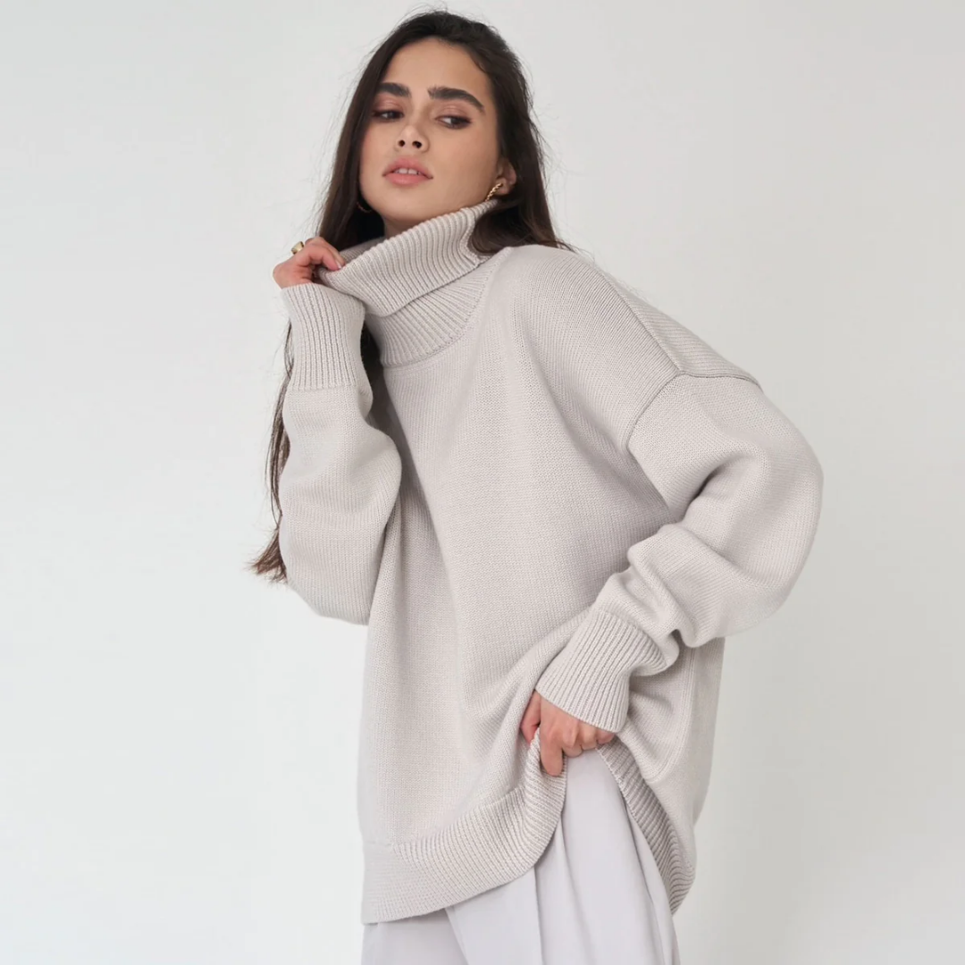 Mikayla | Classic Turtle Neck Knitted Sweater For Women