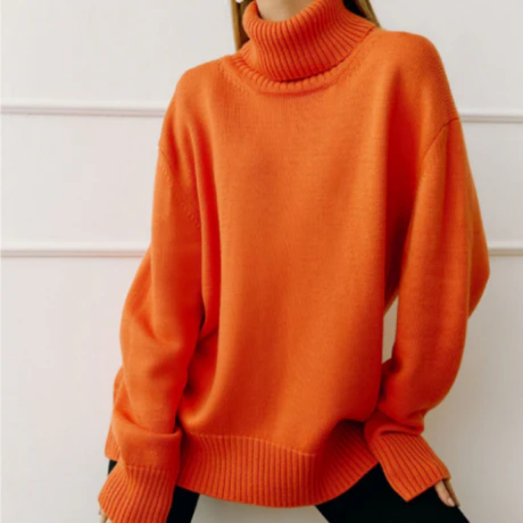 Magana | Oversized Winter Warm Turtle Neck Sweater For Women