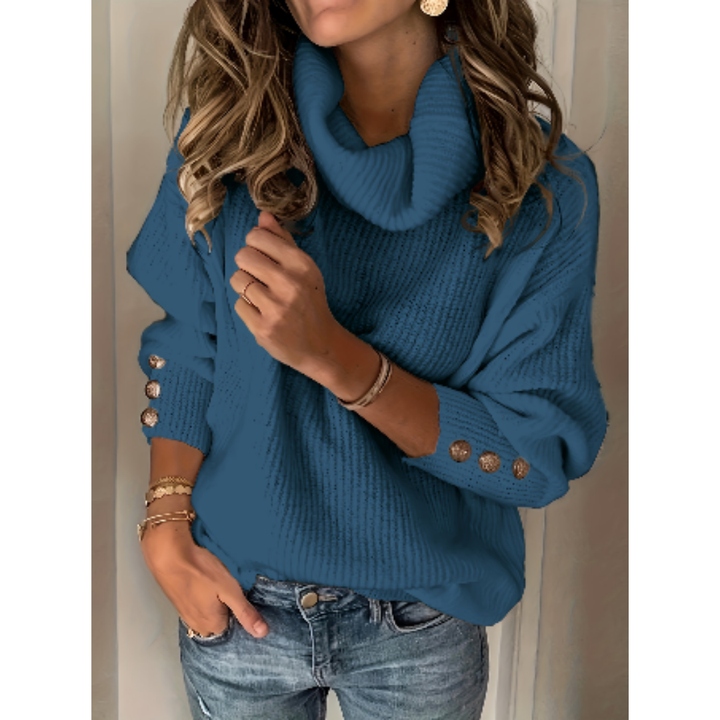 Vilina | Stylish Roll Neck Long Sleeve Knitted Sweater For Women