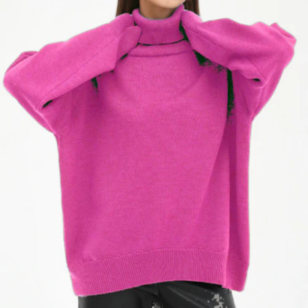 Magana | Oversized Winter Warm Turtle Neck Sweater For Women