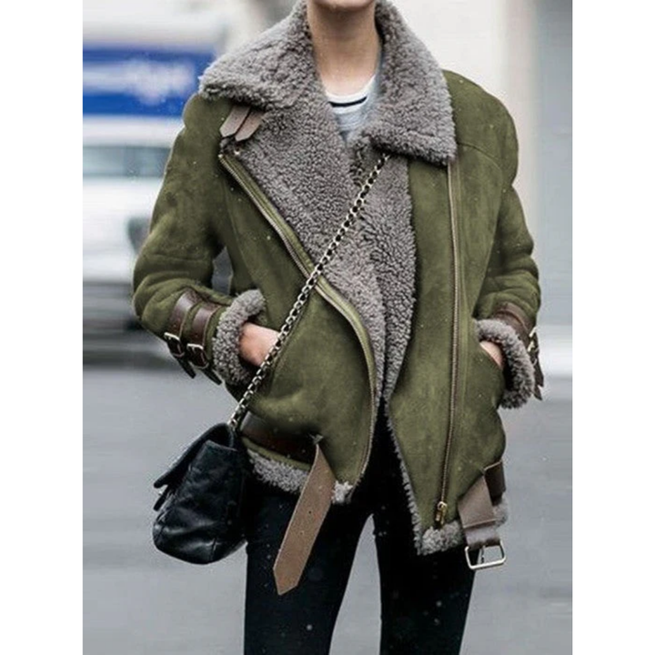 Mel | Comfortable Warm Lapel Collar Short Coat For Women