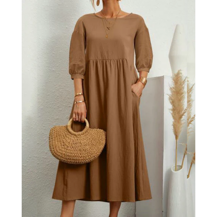 Cynthia | Summer Mid Sleeve Midi Dress For Women