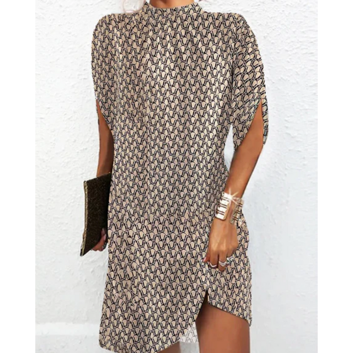 Bailey | Printed Turtle Neck Mini Dress For Women