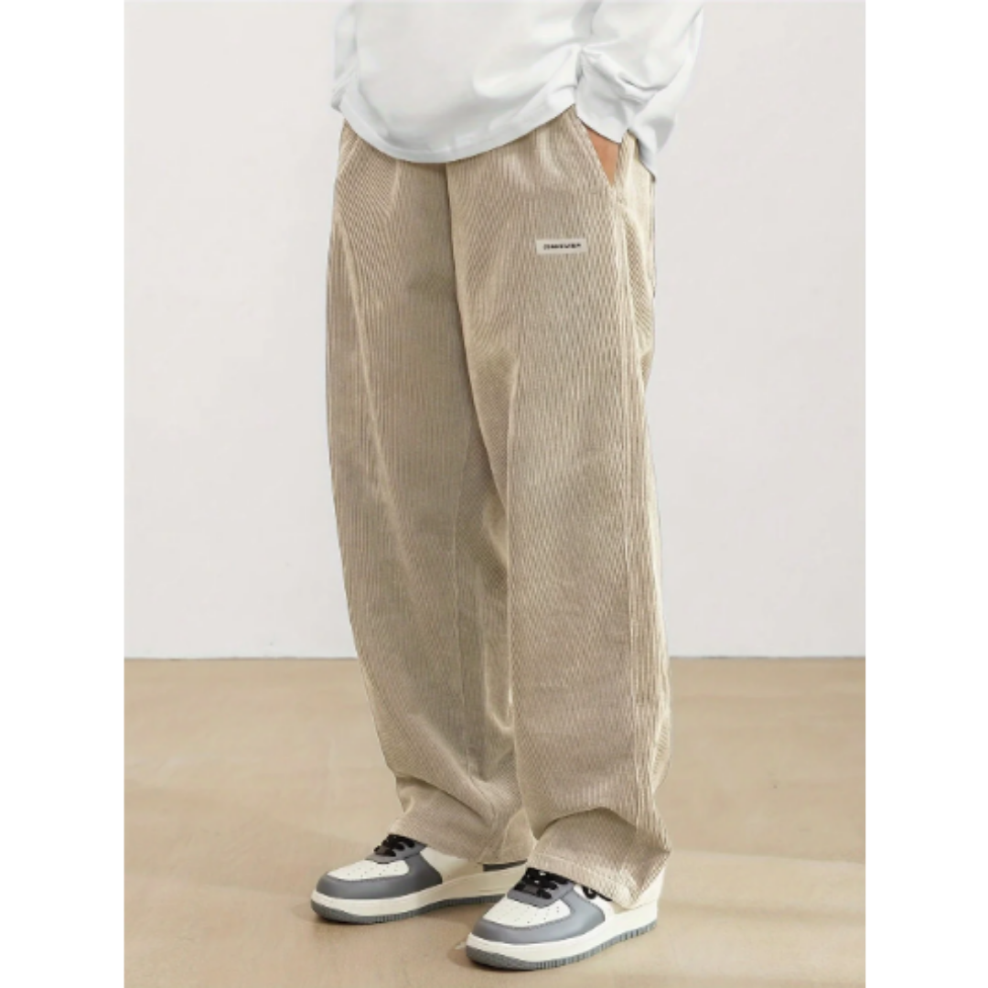 Yuze | Stylish Summer Corduroy Straight Cut Pants For Men