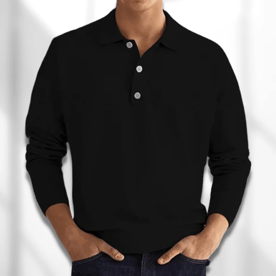 Luke | Stylish Long Sleeve Polo For Men