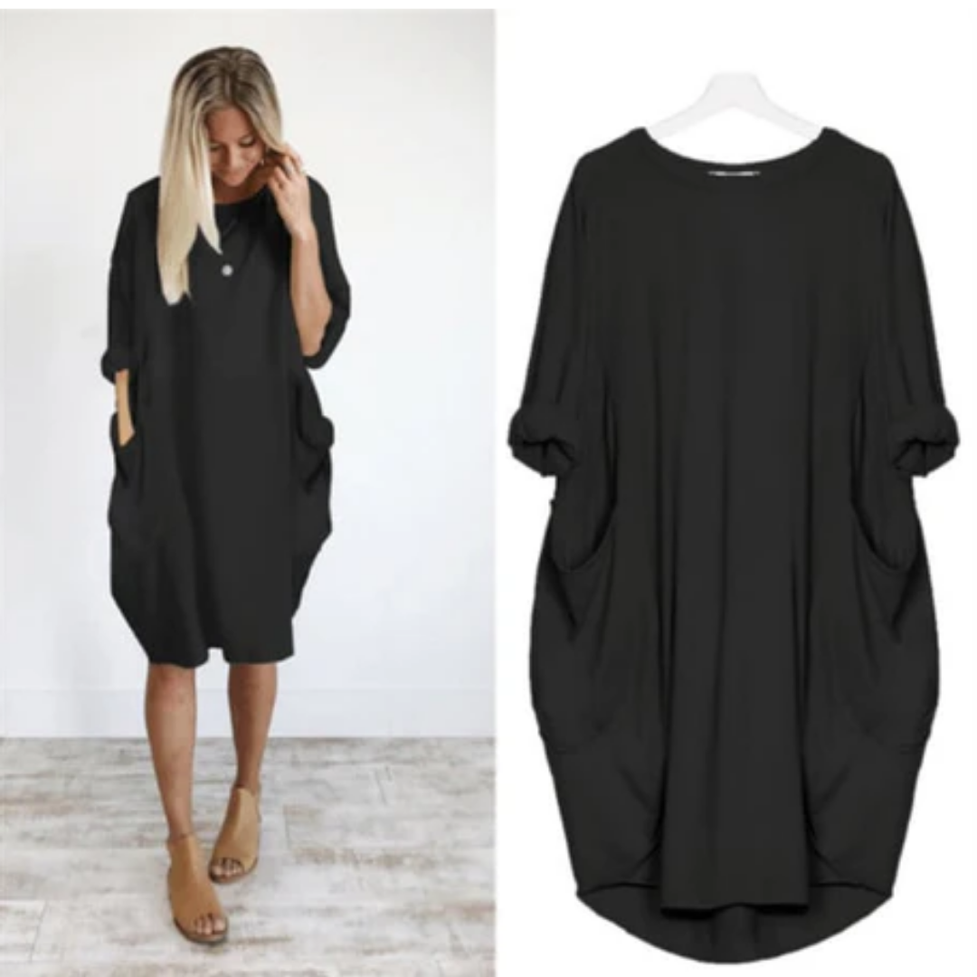 Nova | Summer Oversized Mid Sleeve Midi Dress For Women