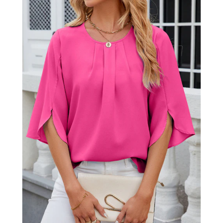 Sadie | Summer Round Neck Blouse For Women