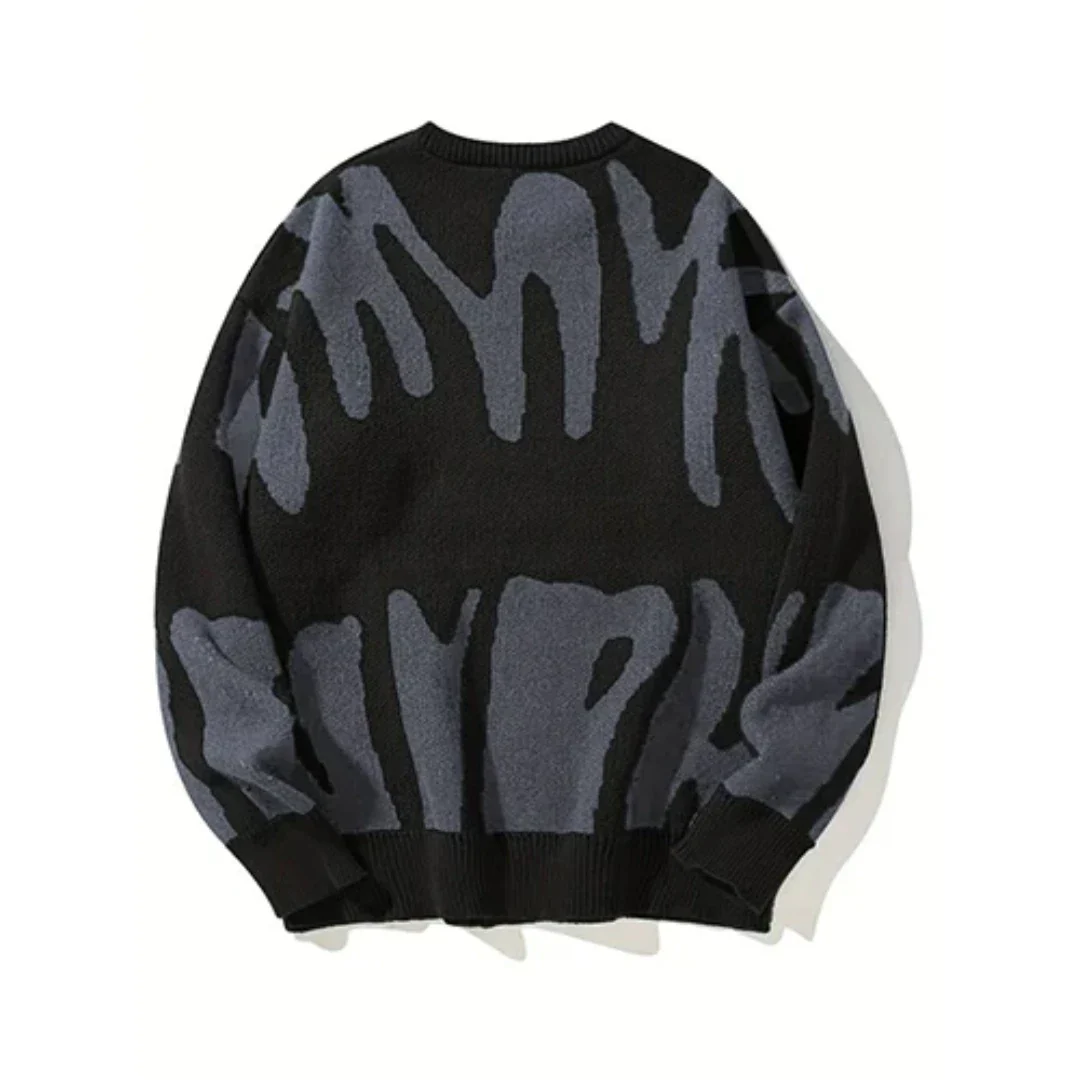 Oberlin | Winter Warm Oversized Graphic Pattern Sweater For Men