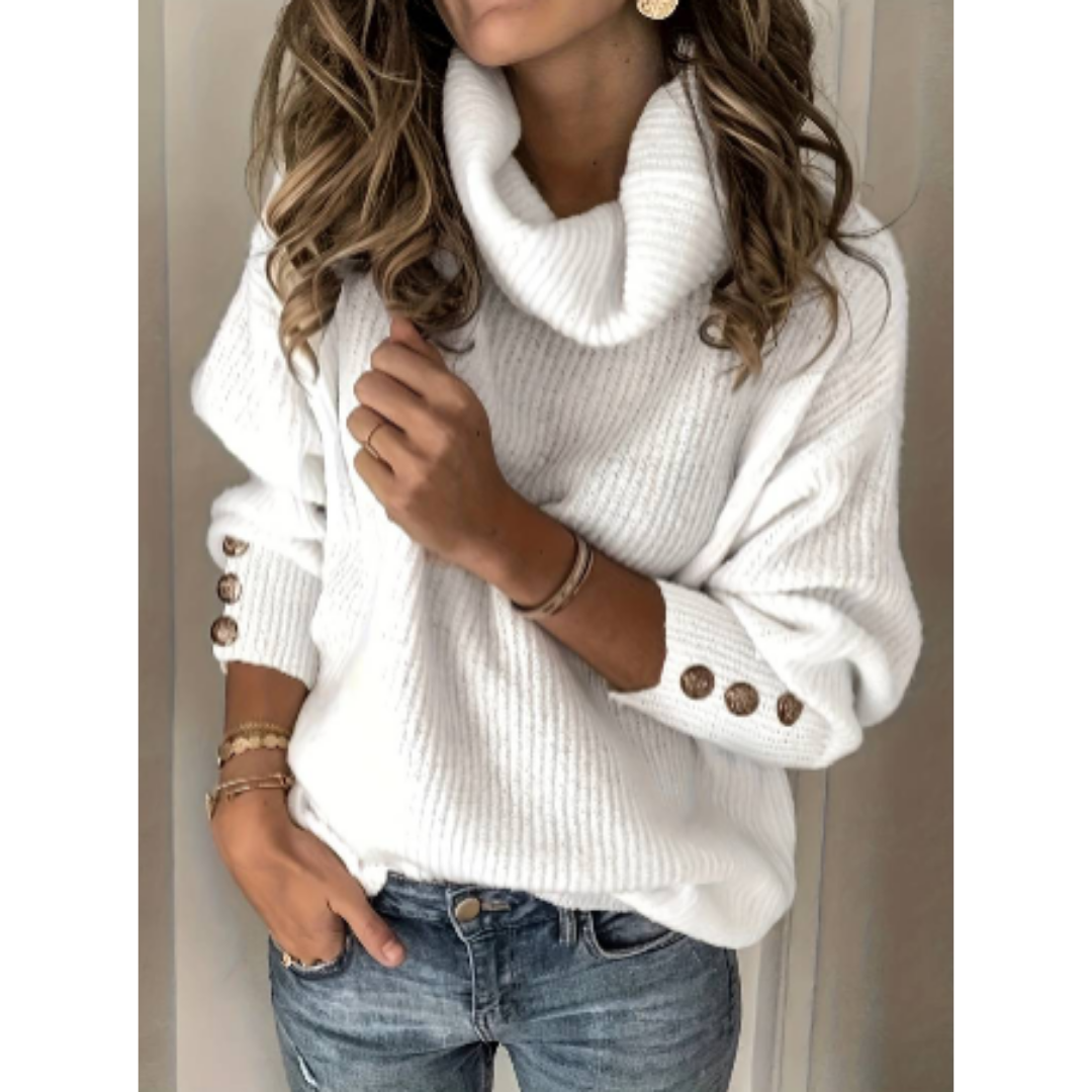 Vilina | Stylish Roll Neck Long Sleeve Knitted Sweater For Women