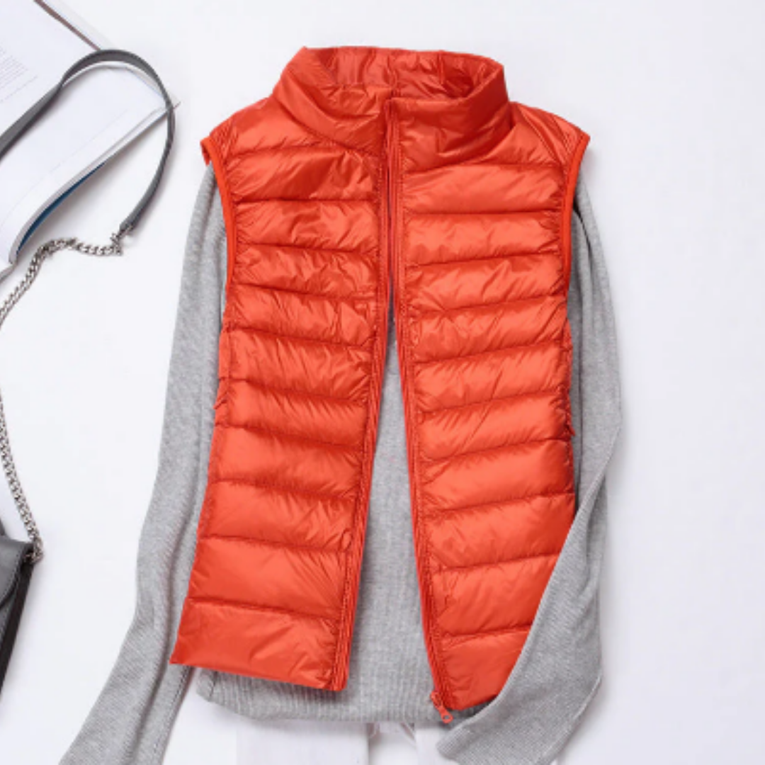 Yayaa | Warm Waterproof Zip Up Puffer Vest For Women