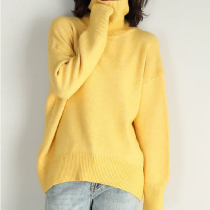 Magana | Oversized Winter Warm Turtle Neck Sweater For Women