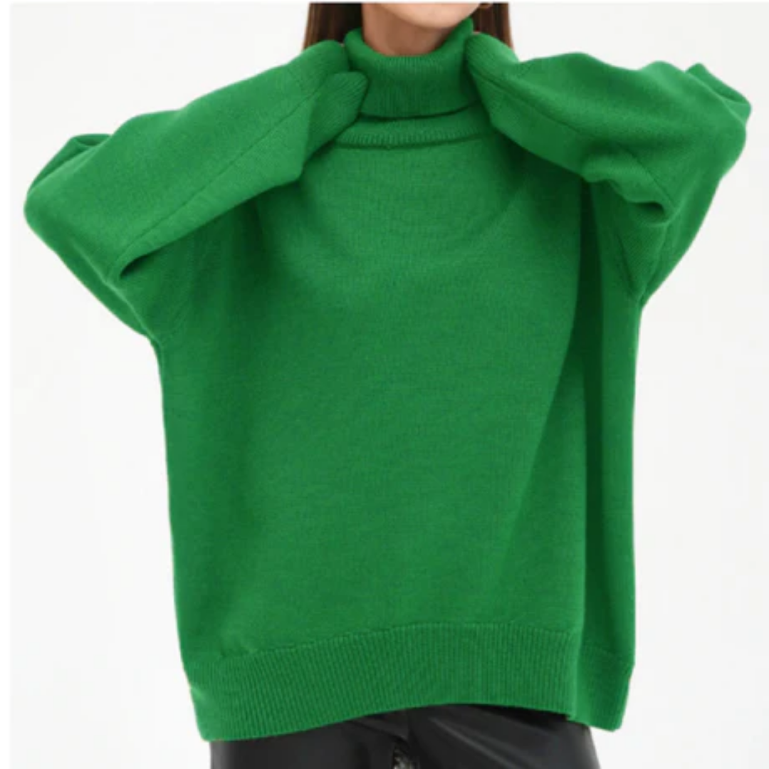 Magana | Oversized Winter Warm Turtle Neck Sweater For Women