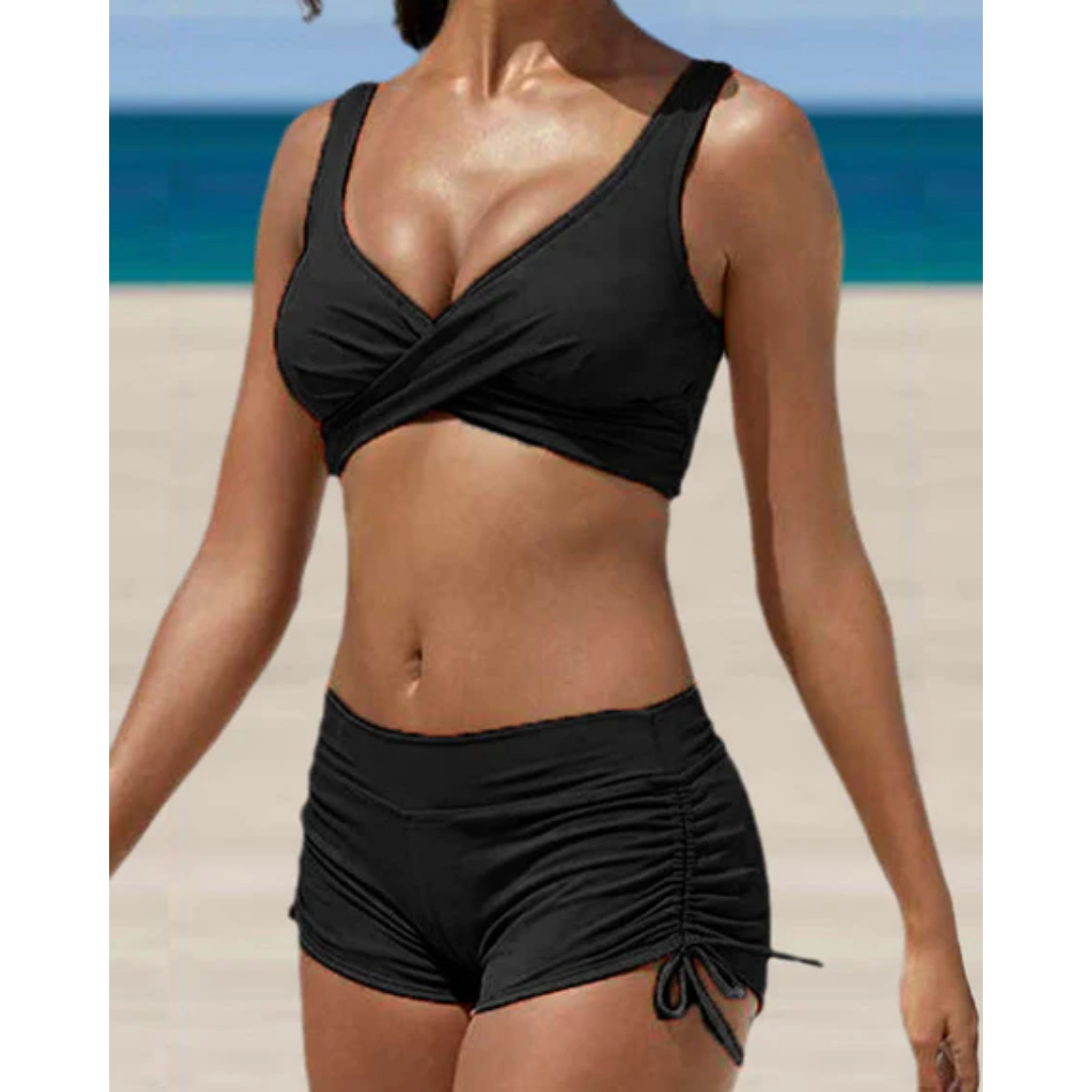 Nicka | Twisted Bikini Top With Swim Short For Women