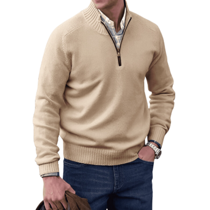 Varys | Casual Warm Half Zip Knitted Sweater For Men