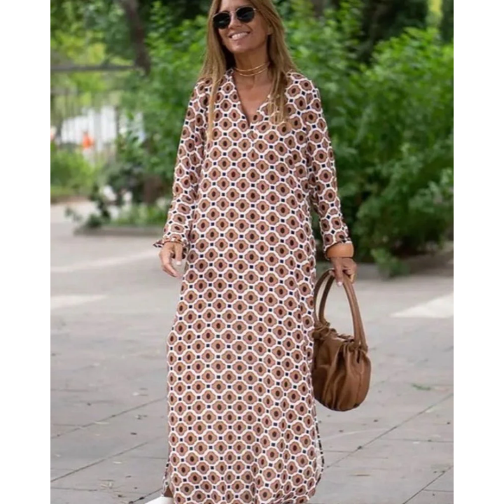 Xeenia | Bohemian Long Sleeve Maxi Dress For Women